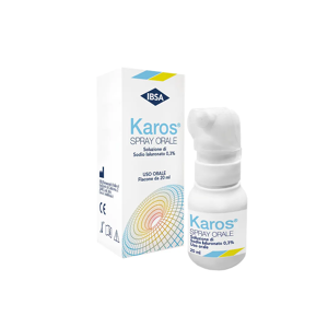 Ibsa Farmaceutici Italia Srl Karos Spray Orale 0,3% 20ml - Soluzione Antisettica per Gola e Bocca