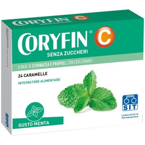 Sit Laboratorio Farmac. Srl Coryfin C - 24 Caramelle Senza Zucchero Gusto Mentolo per Tosse e Raffreddore