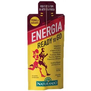 Naturando Srl Naturando Energia Ready to Go - Bustina Mopak 25 ml con Cola, Guaranà e Vitamine B per lo sport