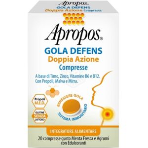 Desa Pharma Srl Apropos Gola Defens Doppia Azione 20 Compresse - Integratore per il Benessere di Gola e Sistema Immunitario