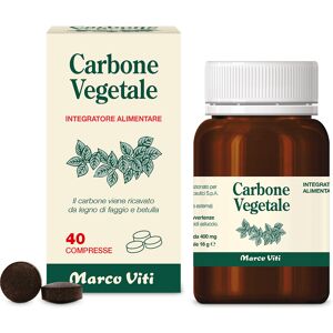 Marco Viti Farmaceutici Spa Carbone Vegetale - 40 Compresse - Integratore Naturale per la Digestione