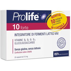 Zeta Farmaceutici Spa Prolife 10 Forte 10 Miliardi 20 Capsule - Integratore Probiotico per il Benessere Intestinale