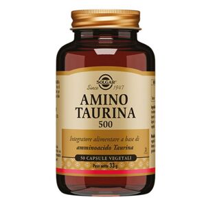 Solgar Italia Solgar - Amino Taurina 500, 50 capsule vegetali - Integratore di Taurina per Supporto Metabolico