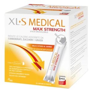 Perrigo Italia Srl XL-S Medical Max Strength 60 Stick Gusto Frutta - Integratore per Dimagrire con Formula Potenziata