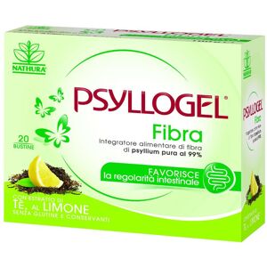 GIULIANI SpA Nathura  Intestino Sano Psyllogel Fibra Integratore 20 Buste Tè al Limone