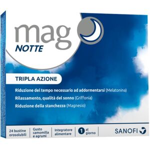 OPELLA HEALTHCARE ITALY Srl Mag Notte Integratore di Vitamine e Minerali 24 Bustine Vitamine e Minerali Sanofi Aventis