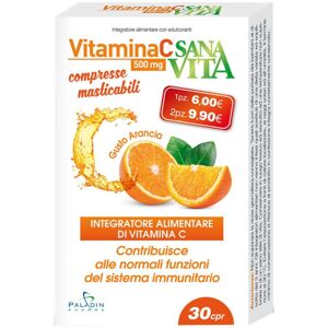 PALADIN PHARMA SpA Sanavita Vitamina C 30 Compresse Masticabili  Integratore  Alimentare