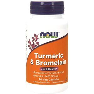 NOW Foods Curcuma e bromelina - 90 vcaps