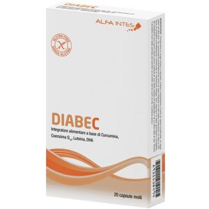 Alfa INTES Diabec integratore antiossidante 20 capsule molli