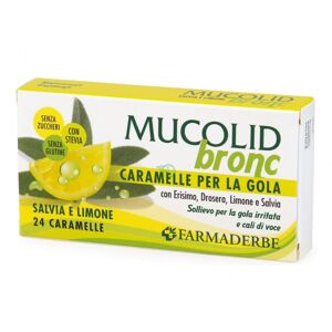Farmaderbe Mucolid Bronc Caramelle per la Gola Salvia e Limone
