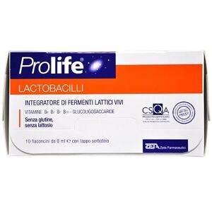 Zeta Farmaceutici Prolife Lactobacilli Fermenti Lattici Vivi 10 Flaconi 8ml