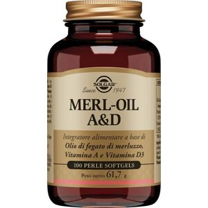 Solgar Merl-Oil A&D 100 Perle - Integratore di Vitamine A e D in Perle