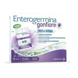 Sanofi Enterogermina per Gonfiore 10 bustine con fermenti lattici