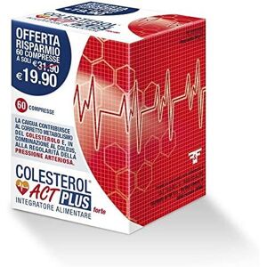 F&F Colesterol Act Plus Integratore per il Metabolismo del Colesterolo e la Salute Cardiovascolare 60 Compresse