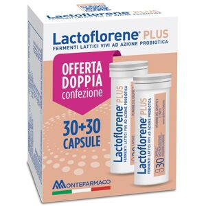 Lactoflorene Plus Bipack Integratore Probiotico per il Benessere Intestinale 30 Capsule