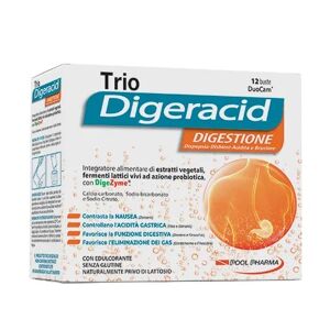 Pool Pharma Trio Digeracid integratore per bruciore e acidità 12 bustine