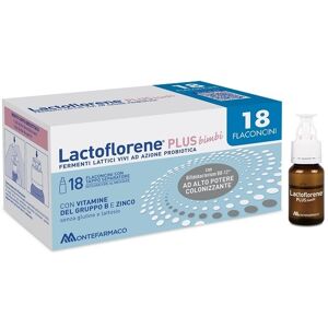 Lactoflorene Bimbi Plus Supporto Alla Flora Intestinale e al Sistema Immunitario 18 Flaconi