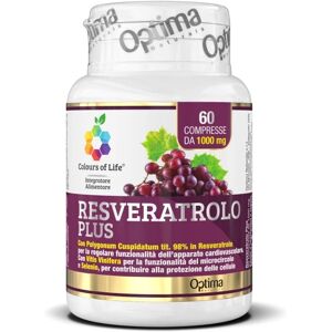 optima naturals Integratori alimentari Resveratrolo Plus Integratore antiossidante