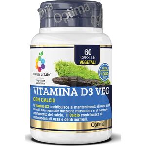 optima naturals Integratori alimentari Vitamina D3 Veg Integratore per ossa e denti