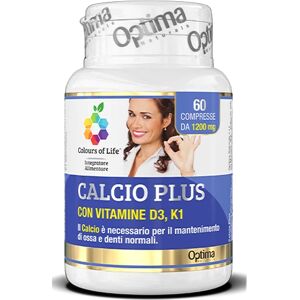 optima naturals Integratori alimentari Calcio Plus Integratore per ossa, muscoli ed articolazioni