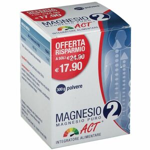 f&f magnesio 2 act magnesio puro integratore alimentare 300g in polvere