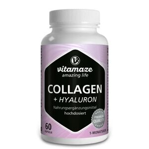 Vitamaze Collagene 300 Mg + Hyaluron Integratore Ad Alto Dosaggio 60 Capsule