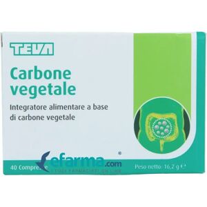 TEVA Carbone Vegetale Integratore Benessere Intestinale 40 Compresse