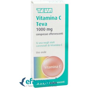 TEVA Vitamina C 1000 mg Acido Ascorbico 10 Compresse Effervescenti