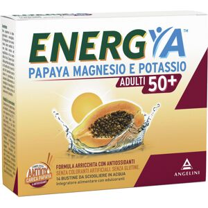 Energya 50+ Papaya Magnesio e Potassio Adulti Integratore Sali Minerali 14 Bustine