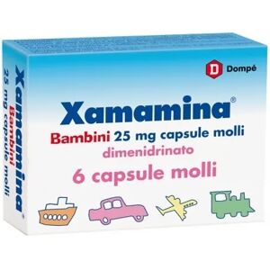 Xamamina Bambini 25 mg Dimenidrato Antiemetico 6 Capsule Molli