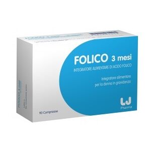 LJ Pharma Linea Benessere della Donna Folico 3 mesi Integratore 90 Compresse