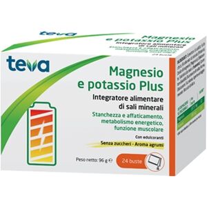 Teva Italia Srl Teva Italia Linea Sali Minerali Magnesio e Potassio Plus Integratore 24 Bustine