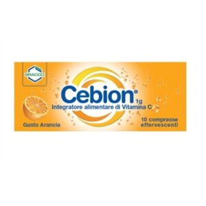 Cebion Integratore di vitamina C 10 Compresse Effervescenti Arancia