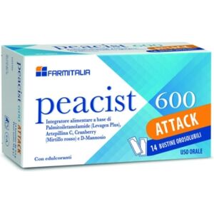 Farmitalia Linea Benessere delle vie Urinarie Peacist 600 Attack 14 Bustine Oro