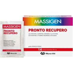 Massigen Linea Sali Minerali Pronto Recupero Integratore 14 Buste Arancia Rossa