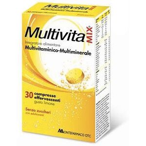 MultivitaMix Integratore Alimentare Multivitaminico 30 Compresse Effervescenti