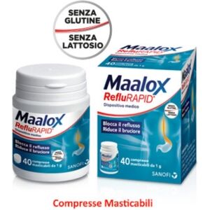 Sanofi Aventis Linea Apparato Gastrico Maalox Reflurapid 40 Compresse Masticabil