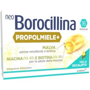 Alfasigma Neoborocillina Propolmiele+ 16 Pastiglie Gusto Miele Ed Eucalipto