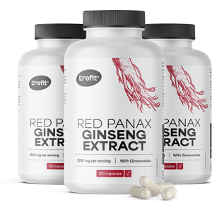 Erefit® 3x Estratto di ginseng rosso 1500 mg, totale 360 capsule