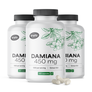 Erefit® 3x Damiana 450 mg - estratto 10:1, totale 300 capsule