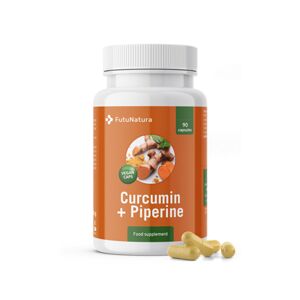 FutuNatura Curcumina + piperina 500 mg, antiossidante, 90 capsule