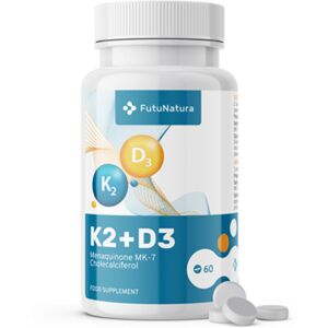 FutuNatura Vitamina K2 + D3, ossa sane, 60 compresse