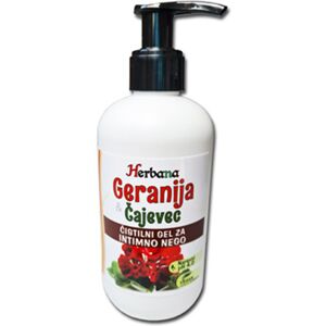 Herbana Gel detergente naturale per la cura intima (Geranio + Tea Tree), 250 ml