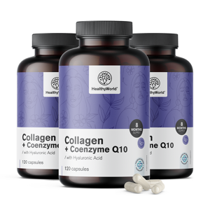 HealthyWorld® 3x Collagene + Coenzima Q10, totale 360 capsule