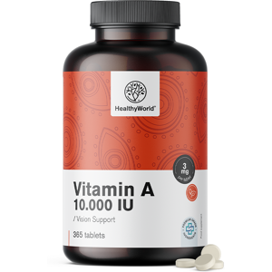 HealthyWorld® Vitamina A 10.000 U.I., 365 compresse