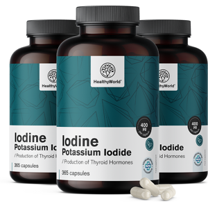 HealthyWorld® 3x Iodio 400 µg, totale 1095 capsule