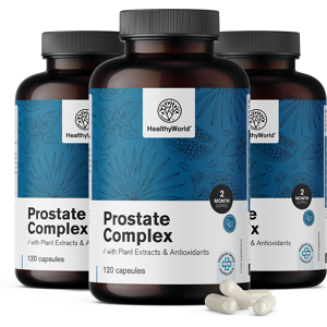 HealthyWorld® 3x Complesso per la prostata, totale 360 capsule