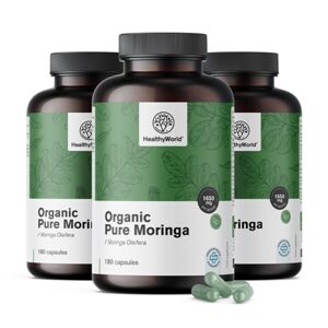 HealthyWorld® 3x BIO Moringa 1650 mg, totale 540 capsule