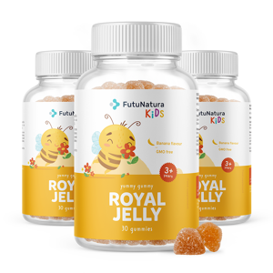 FutuNatura KIDS 3x ROYAL JELLY – Caramelle gommose con pappa reale per bambini, totale 90 caramelle gommose