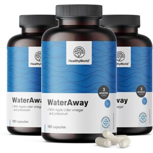 HealthyWorld® 3x WaterAway – capsule per l'escrezione di acqua, totale 540 capsule